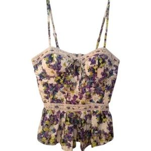Floral peplum tank top!
